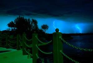 Lightning over the Pond